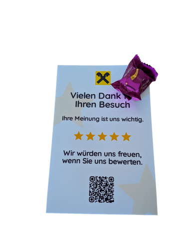 shoptimizer Bewertungsflyer, seitliche Ansicht