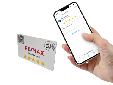 Nutzung der shoptimizer NFC-Visitenkarte